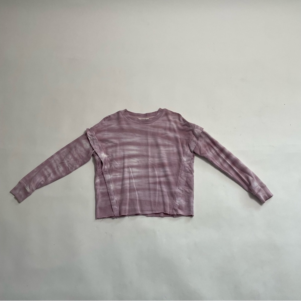 SPLENDID tie dye crew neck lightweight sweatshirt style top